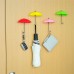 6Pcs Colorful Umbrella Wall Hook Key Hair Pin Holder Organizer Decorative   392101497741